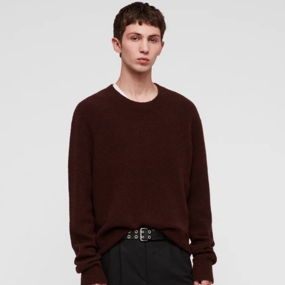 💘 All Saints Hawk Crew Jumper Wool Yak Blend L